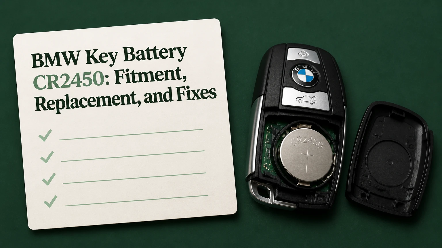 bmw key battery cr2450 fitment replacement and fixes