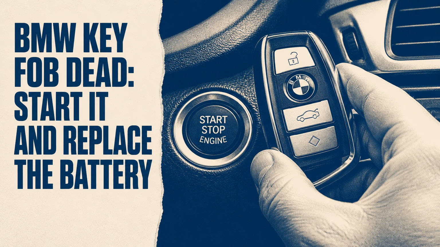 bmw key fob dead start it and replace the battery