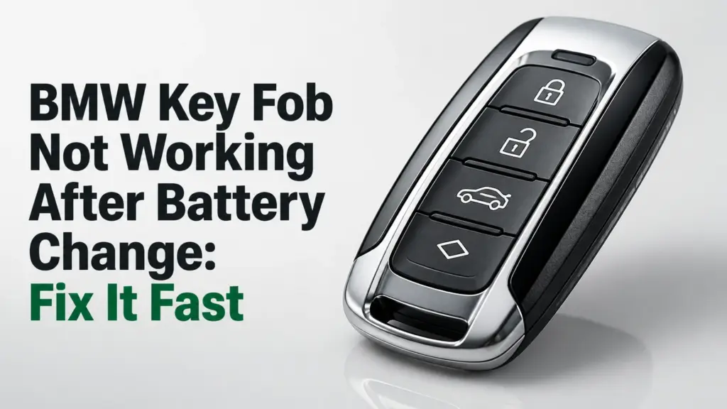 bmw key fob not working after battery change fix it fast