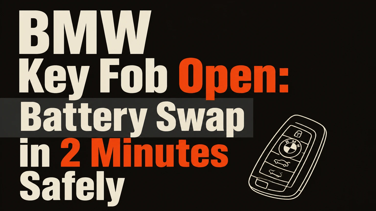 bmw key fob open battery swap in 2 minutes safely
