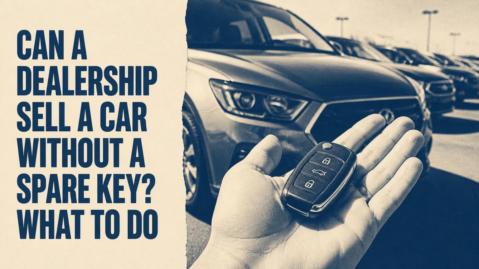 can a dealership sell a car without a spare key what to do