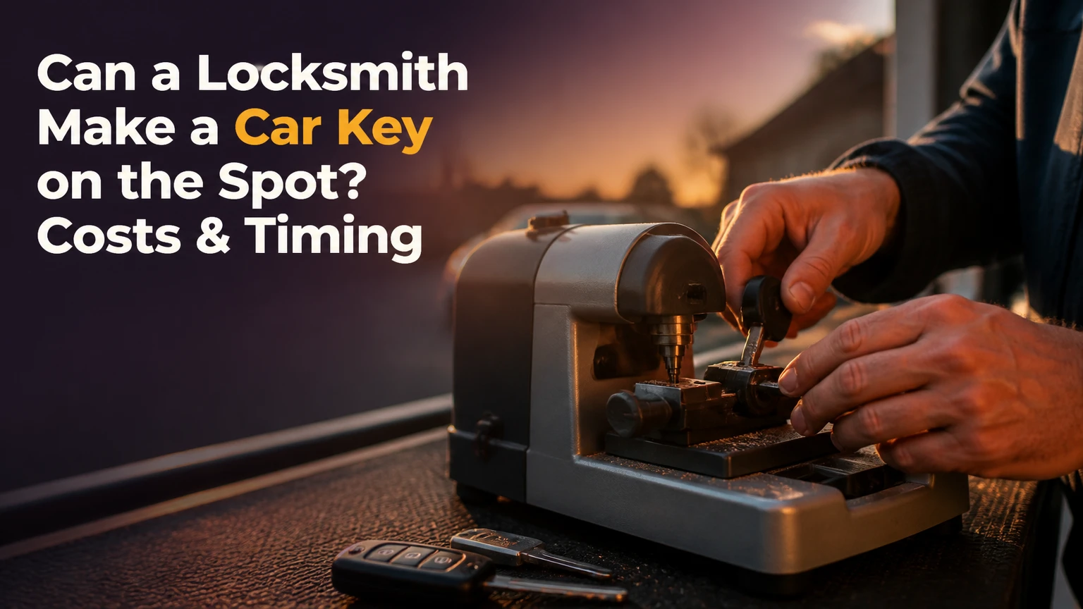 can a locksmith make a car key on the spot costs timing