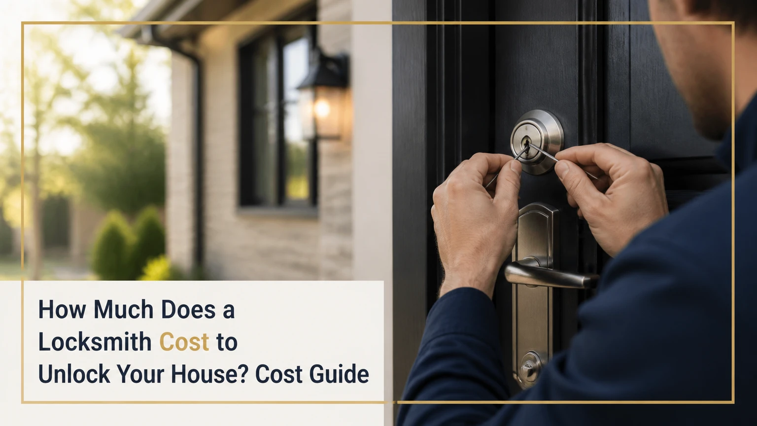 how much does a locksmith cost to unlock your house