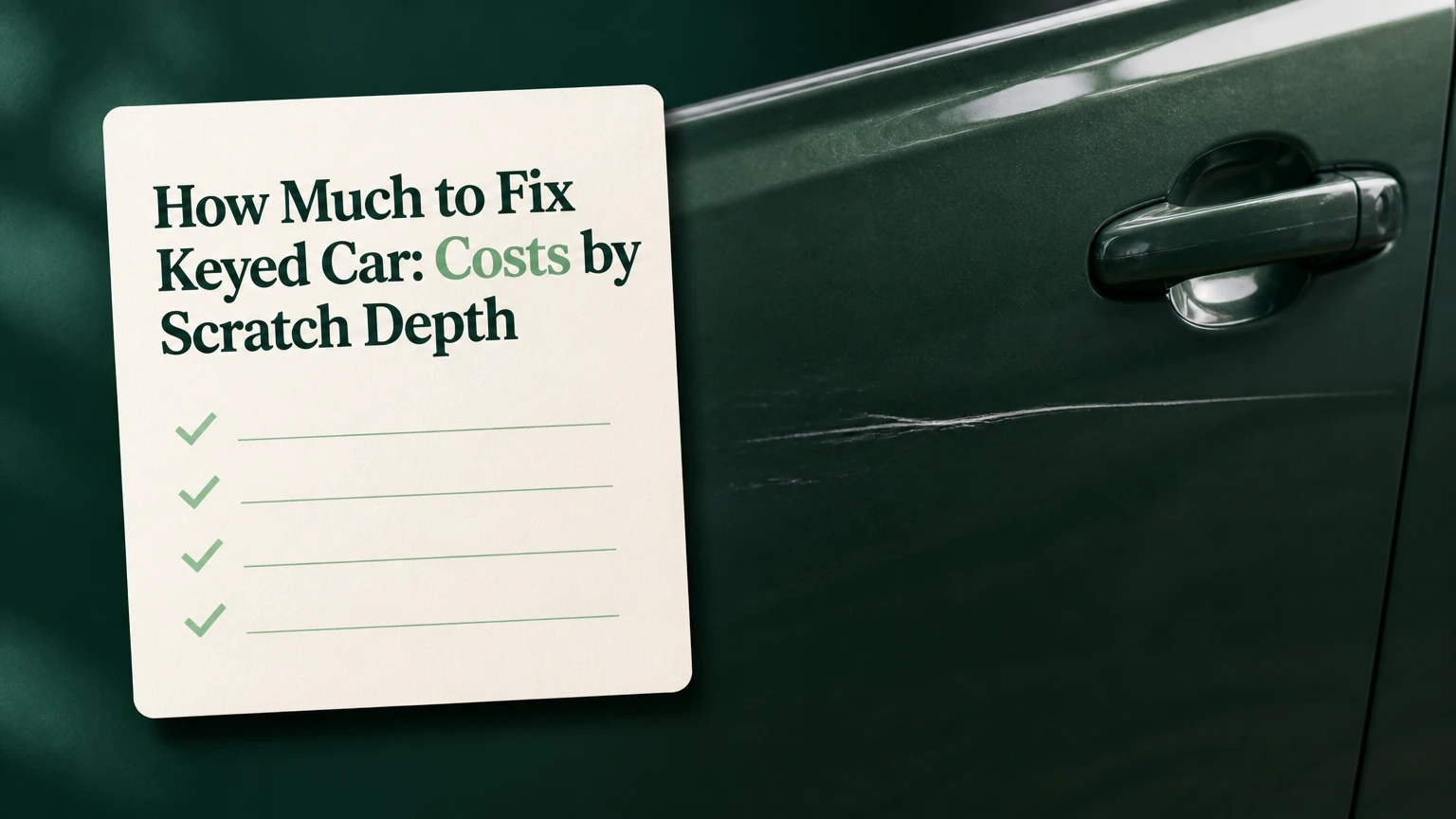 how much to fix keyed car costs by scratch depth