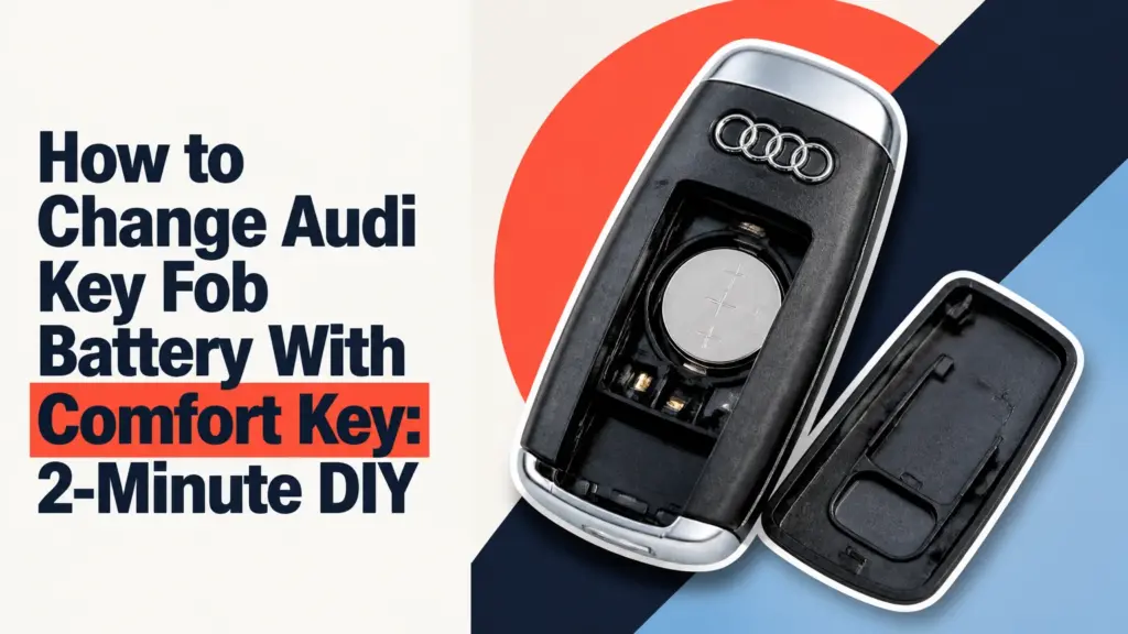 how to change audi key fob battery with comfort key 2 minute diy