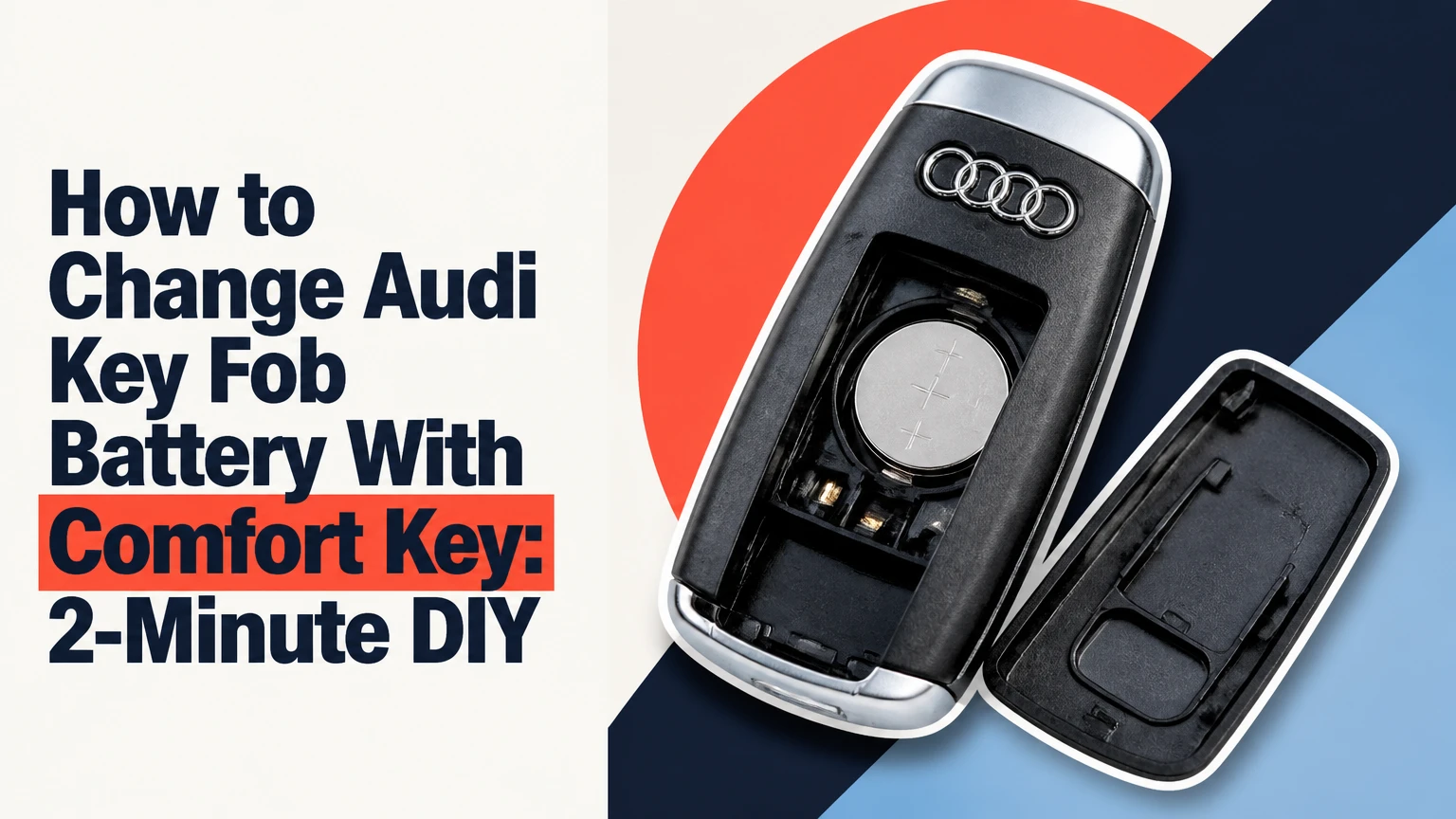 how to change audi key fob battery with comfort key 2 minute diy