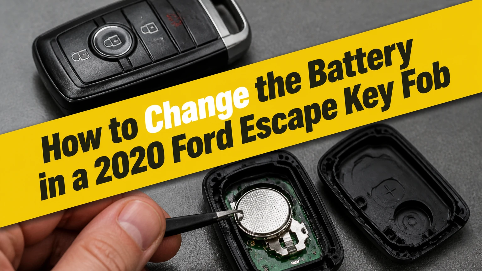 how to change the battery in a 2020 ford escape key fob