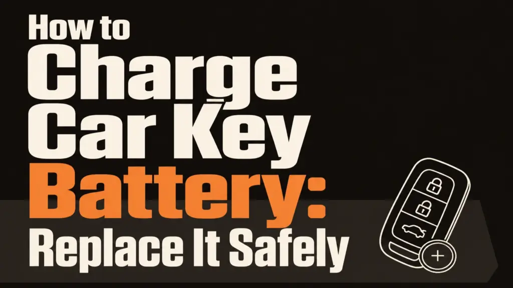 how to charge car key battery replace it safely
