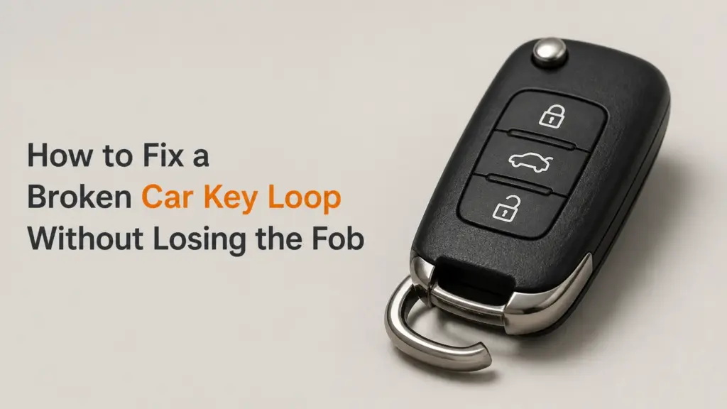 how to fix a broken car key loop without losing the fob