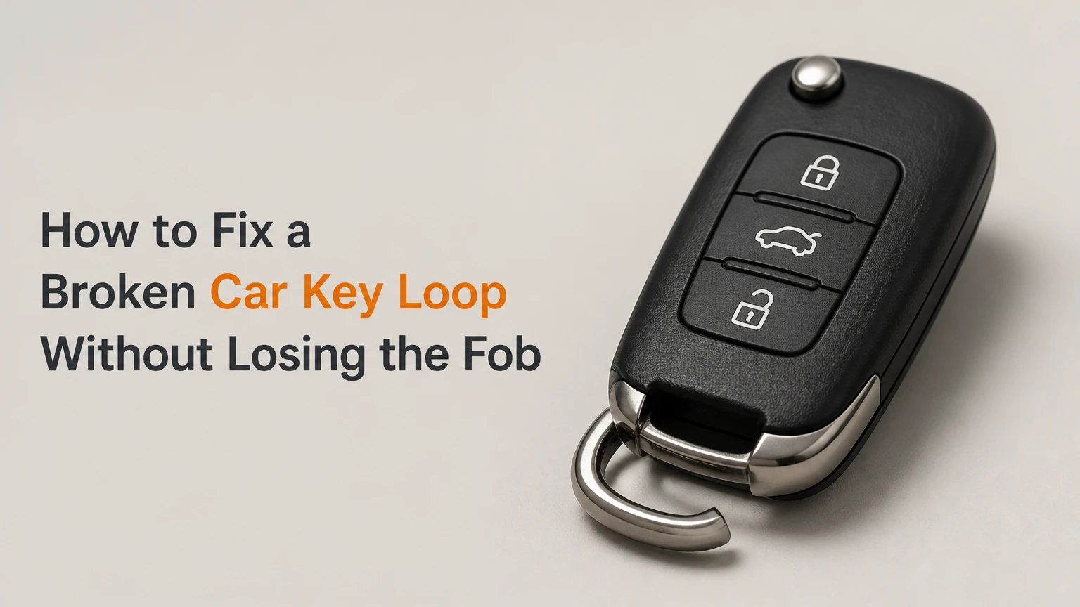 how to fix a broken car key loop without losing the fob