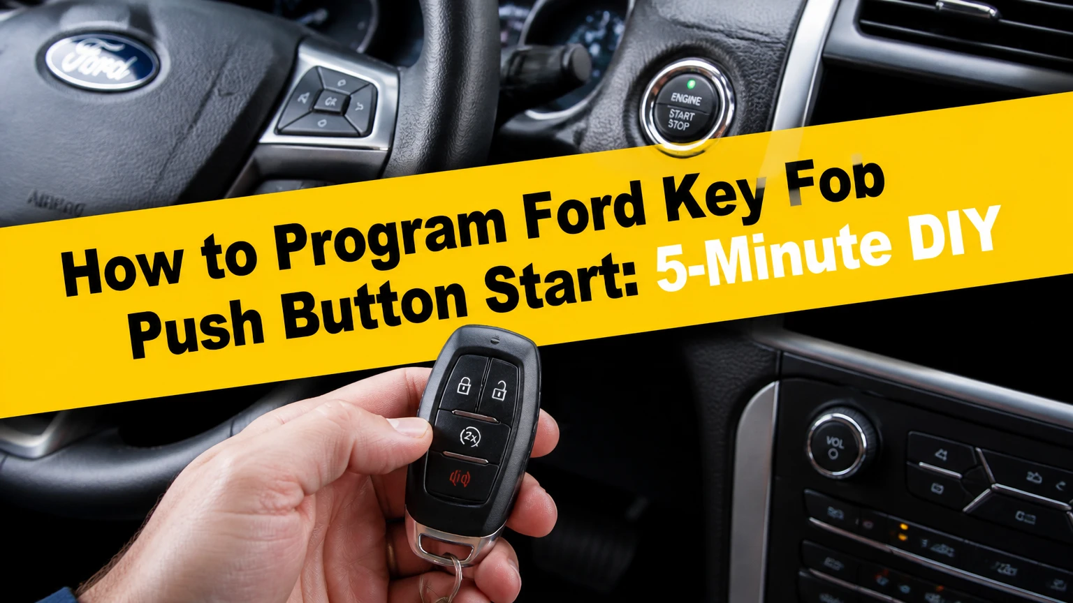 how to program ford key fob push button start 5 minute diy