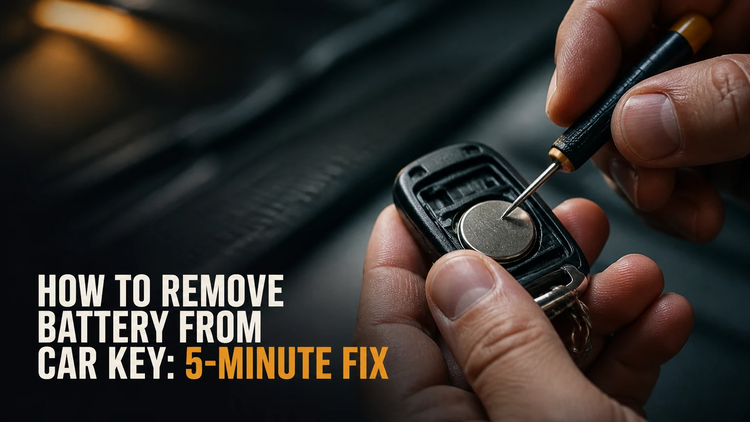 how to remove battery from car key 5 minute fix