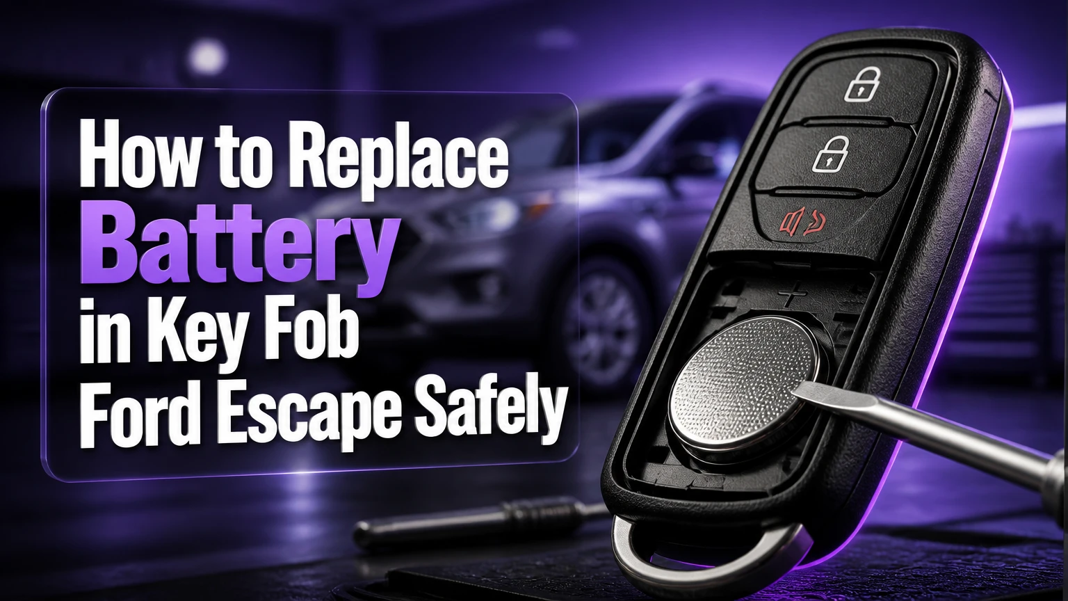 how to replace battery in key fob ford escape safely