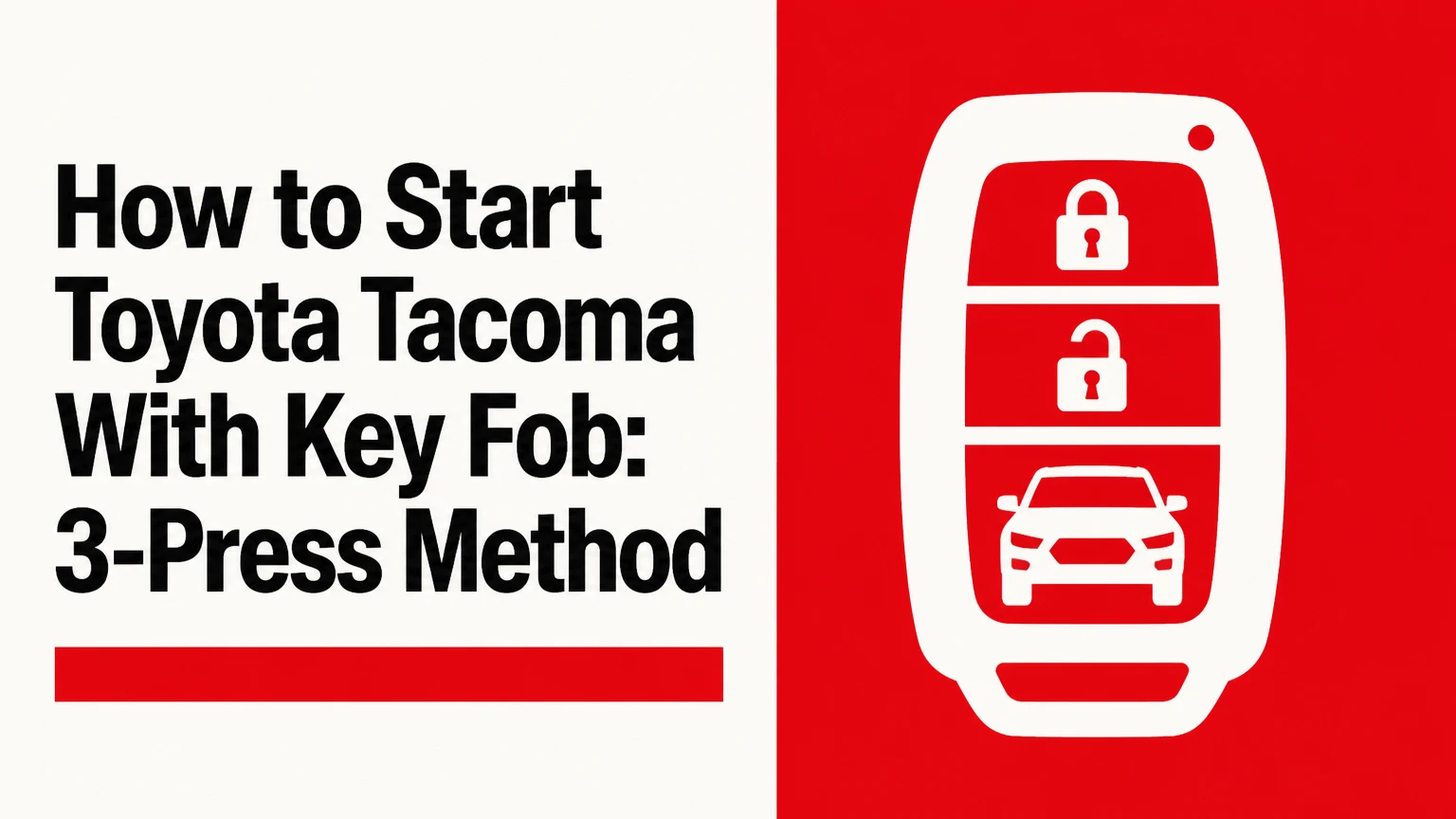 how to start toyota tacoma with key fob 3 press method