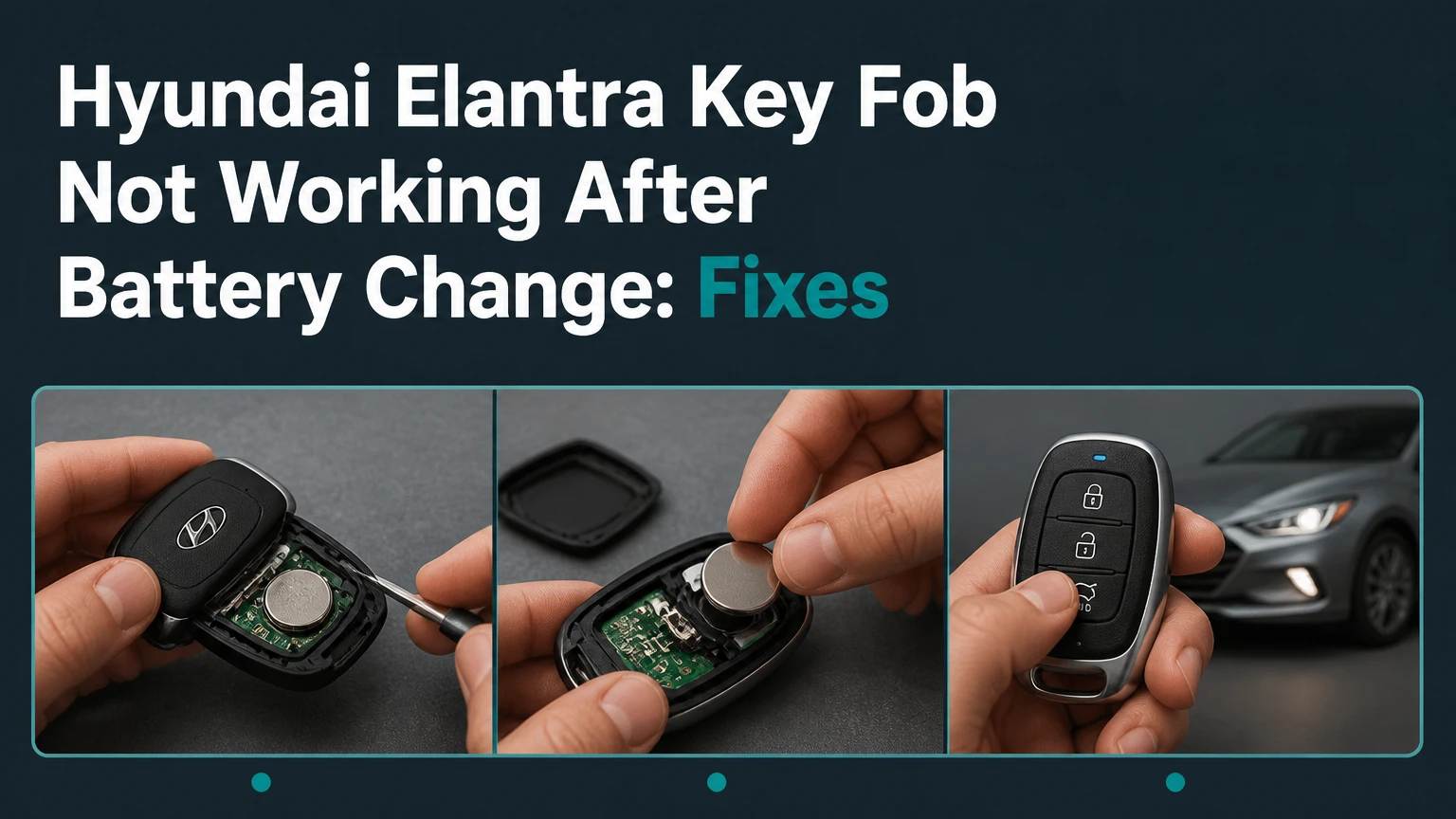 hyundai elantra key fob not working after battery change fixes