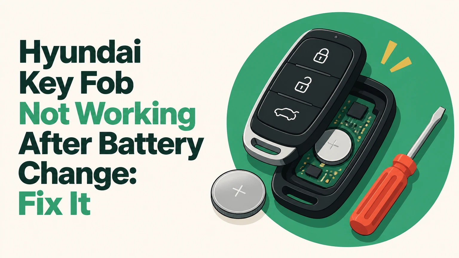 hyundai key fob not working after battery change fix it