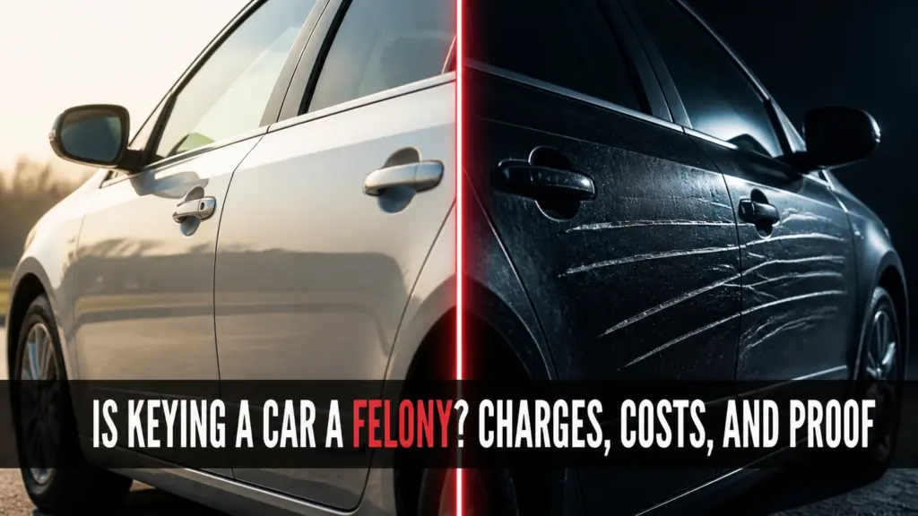 is keying a car a felony charges costs and proof
