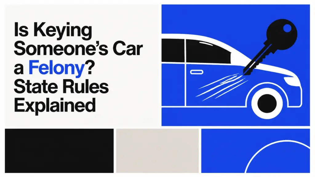 is keying someones car a felony state rules explained