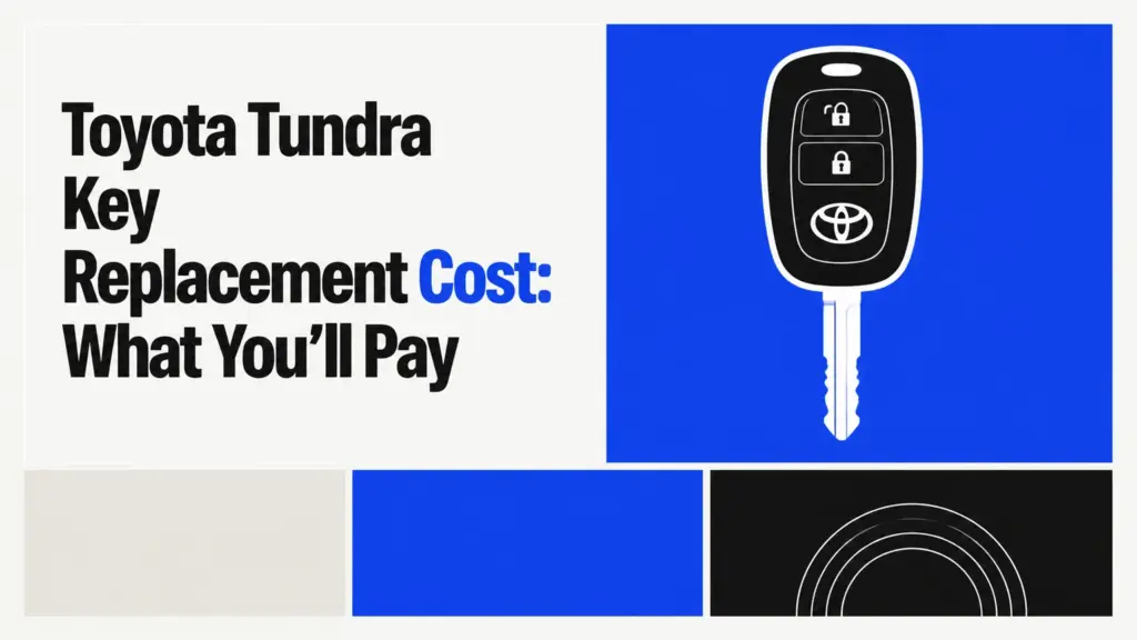 toyota tundra key replacement cost what youll pay
