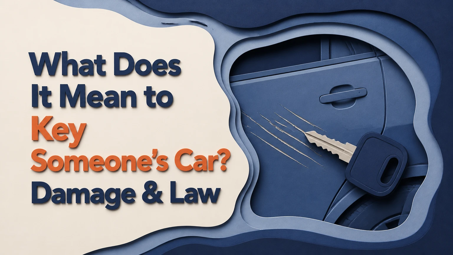 what does it mean to key someones car damage law