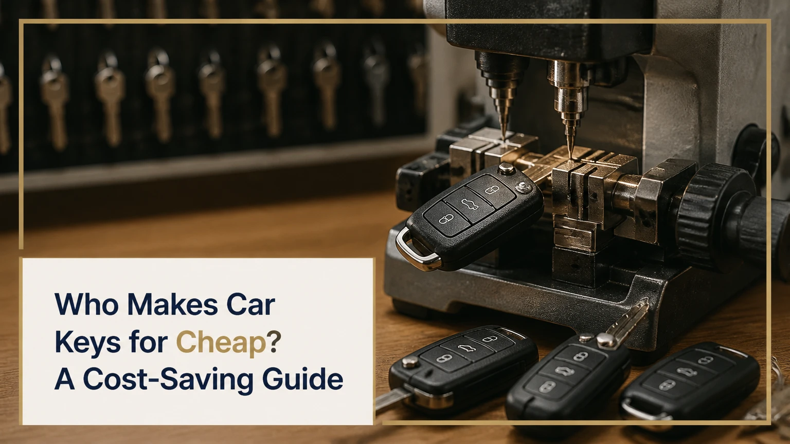 who makes car keys for cheap a cost saving guide
