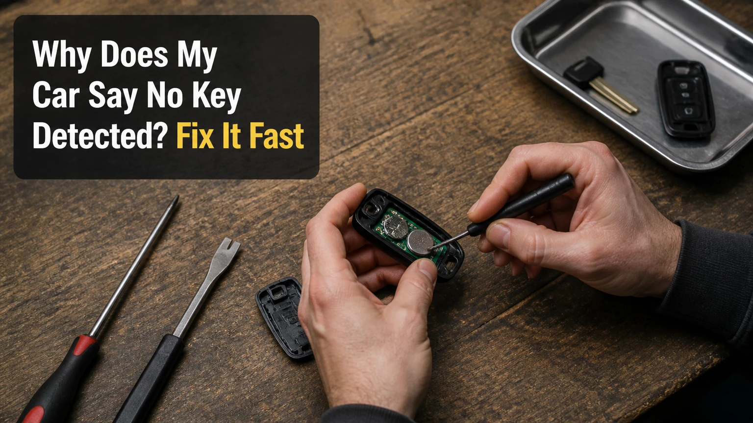why does my car say no key detected fix it fast