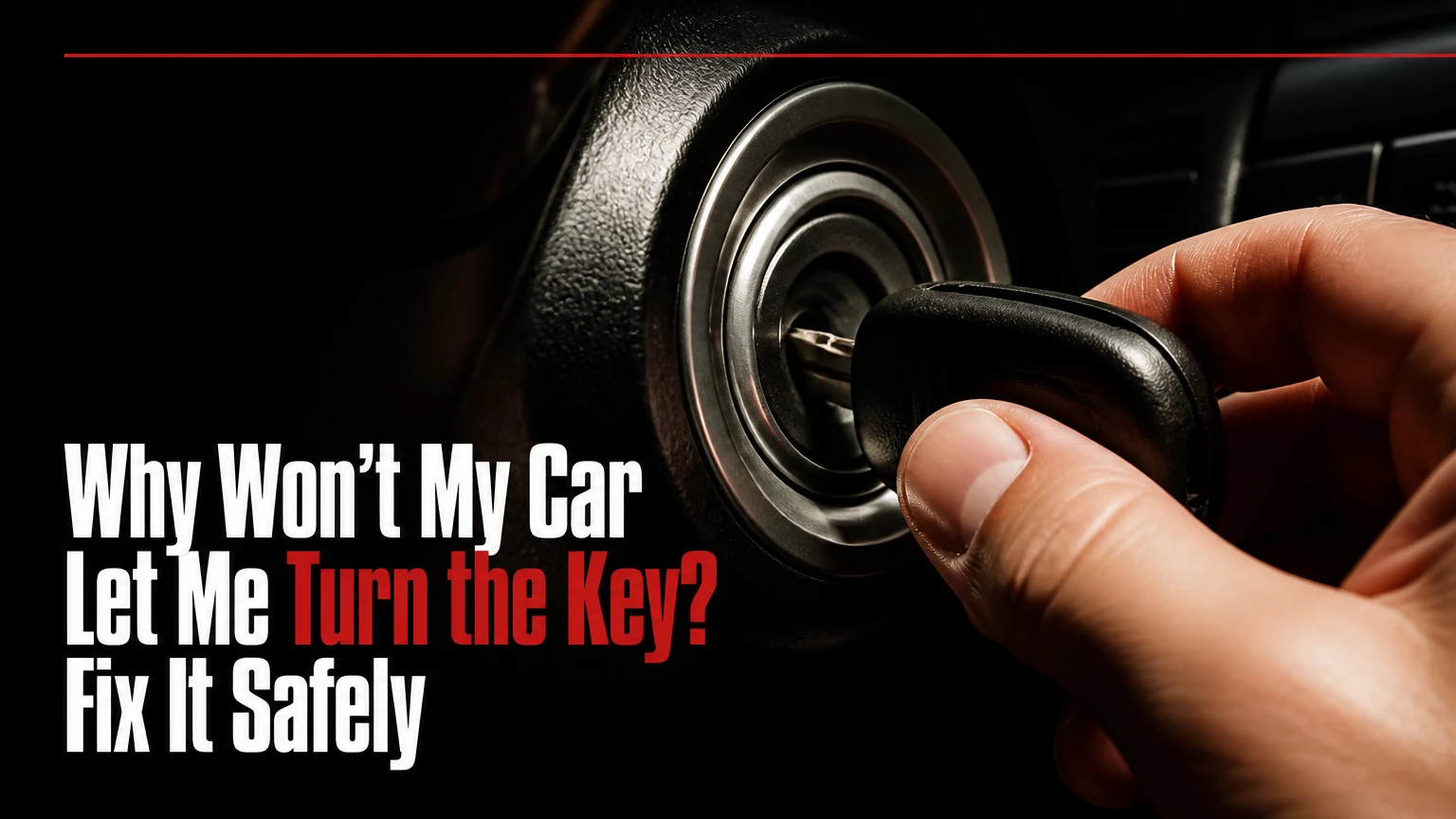 why wont my car let me turn the key fix it safely