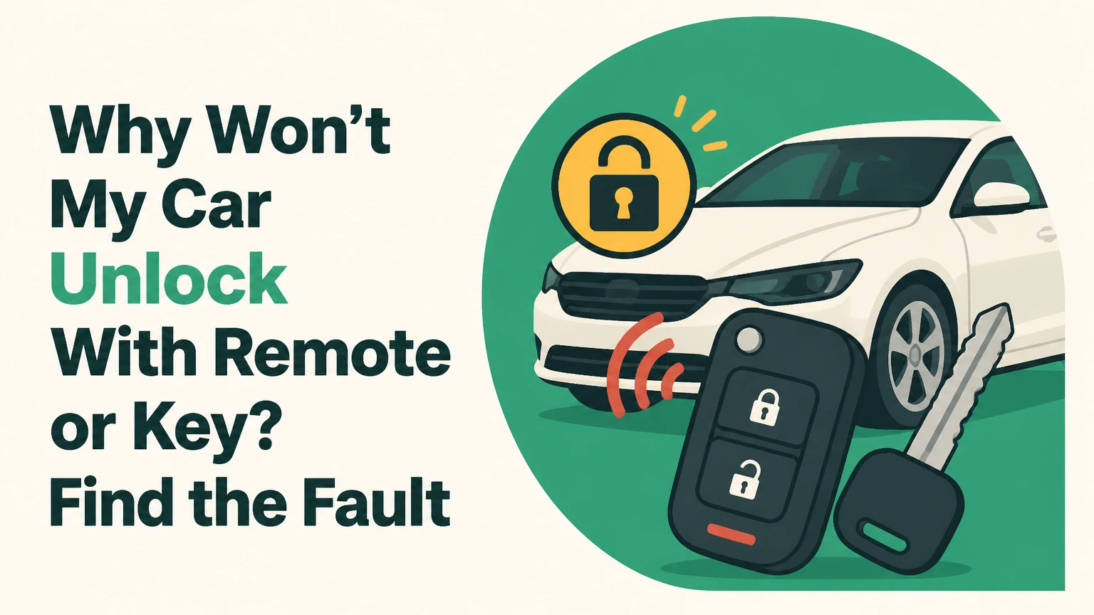 why wont my car unlock with remote or key find the fault
