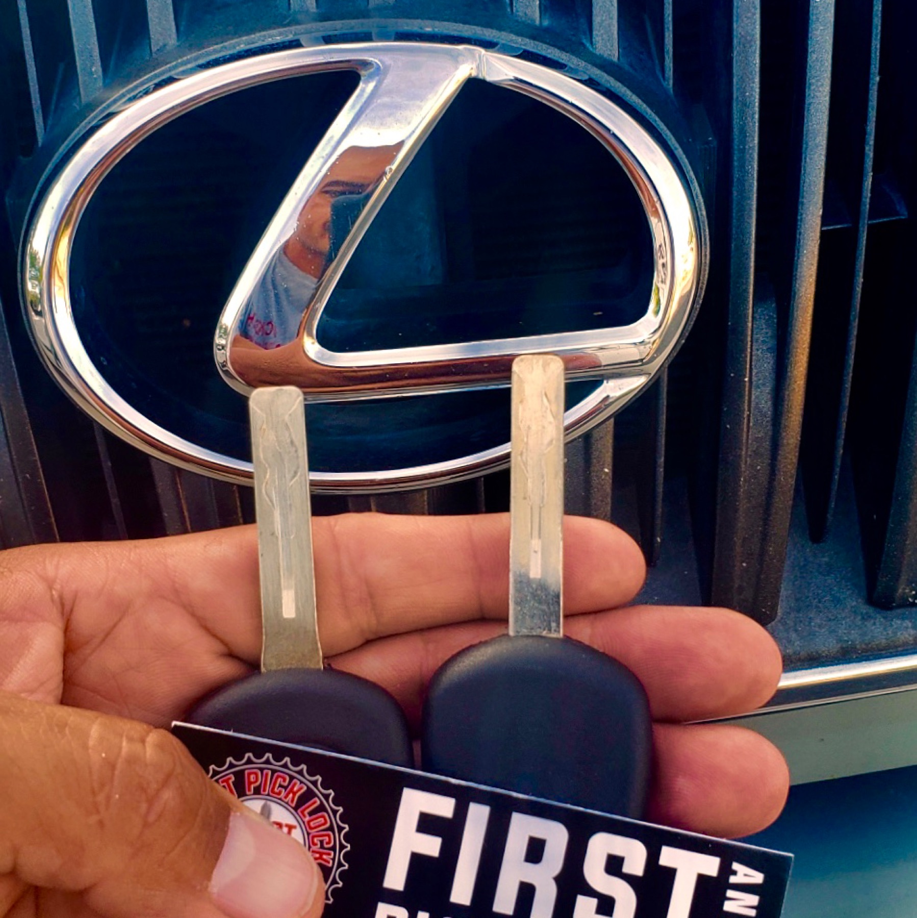 Two cut Lexus vehicle keys